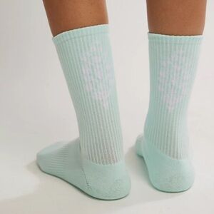 FP MOVEMENT Last Lap Buti Logo Tube Socks Pistachio Aqua NWT